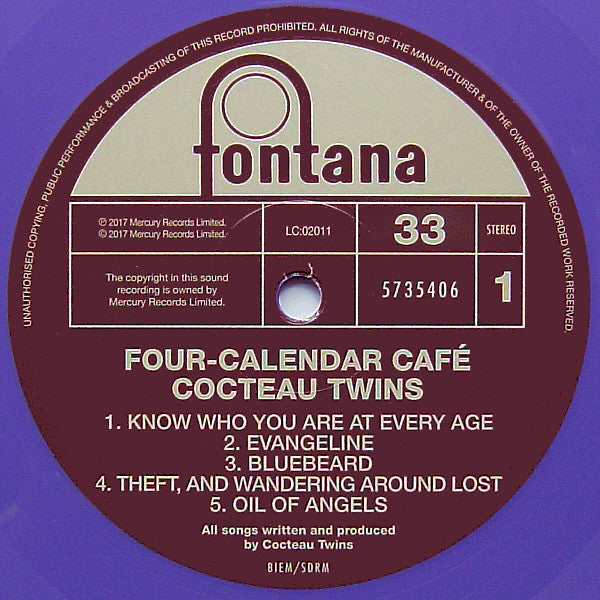 Cocteau Twins – Four-Calendar Café