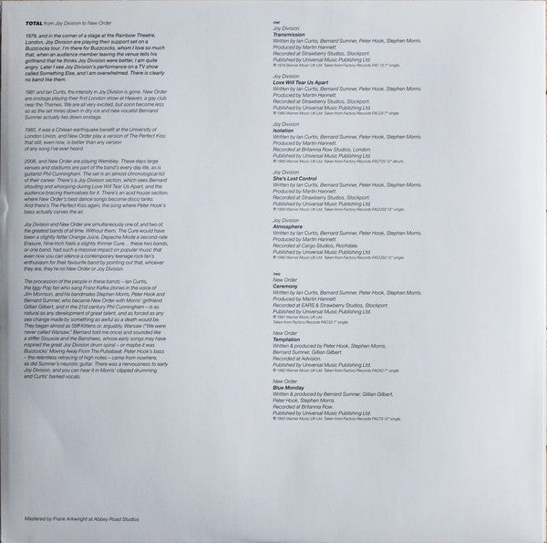 New Order / Joy Division – Total From Joy Division To New Order