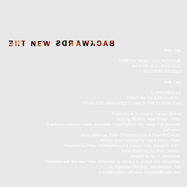Coil – The Ape Of Naples / The New Backwards