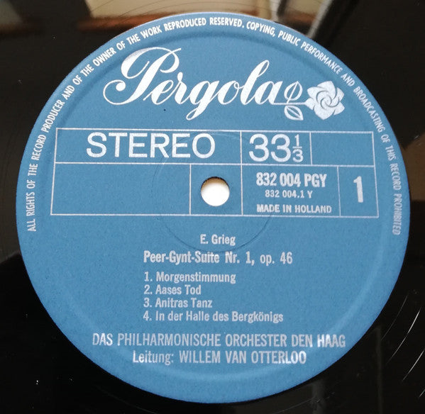 Grieg, Das Philharmonisches Orchester Den Haag, Willem Van Otterloo – Zwei Elegische Melodien / Peer-Gynt-Suiten Nr. 1 and Nr. 2