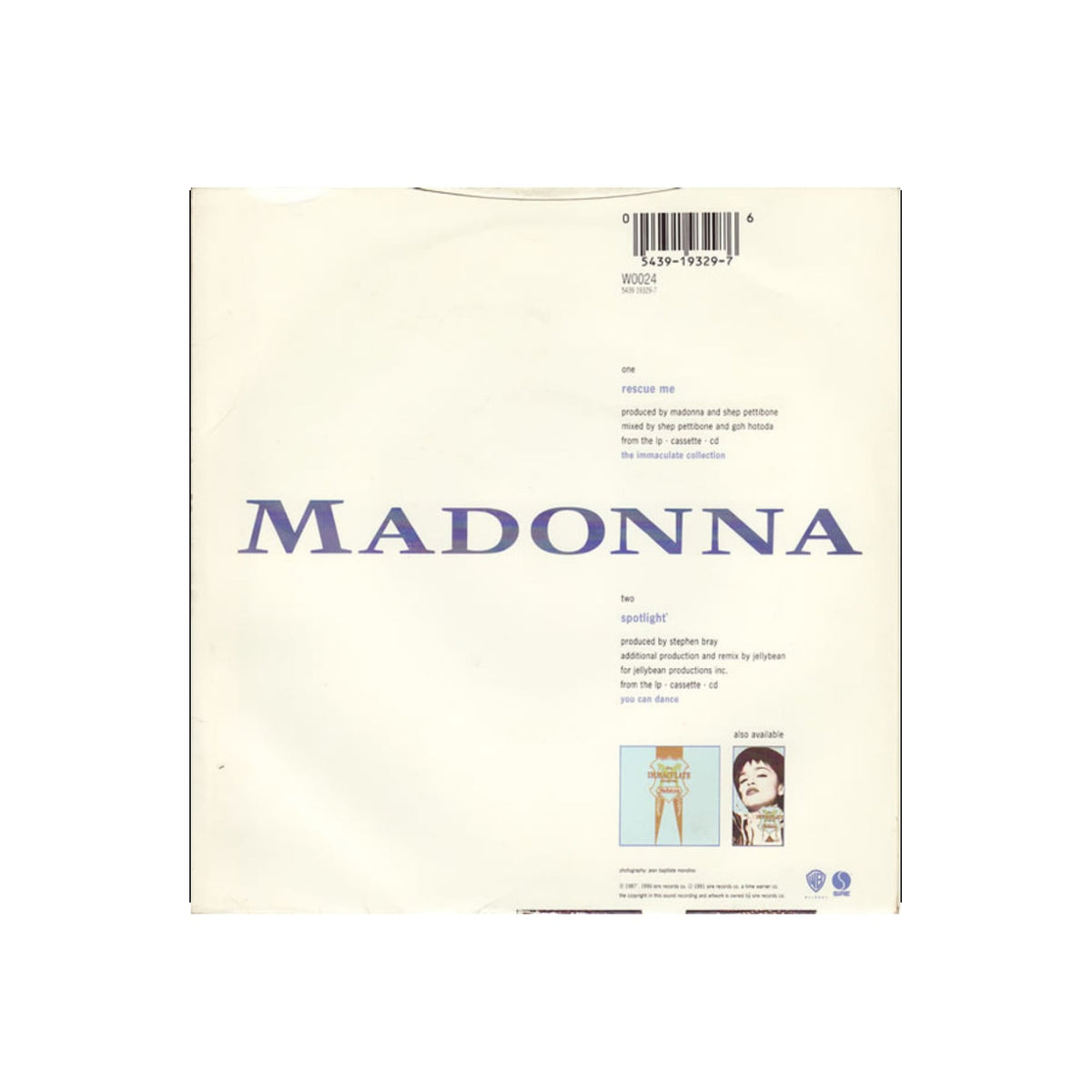 Madonna – Rescue Me (7")