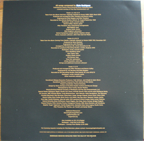 Rodriguez – Searching For Sugar Man - Original Motion Picture Soundtrack
