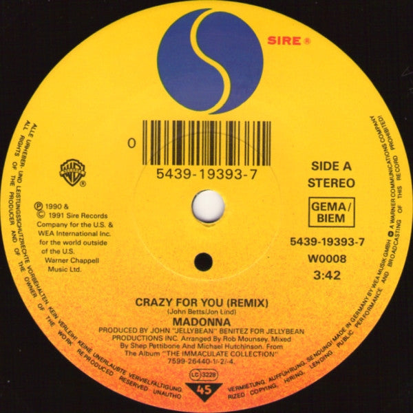 Madonna – Crazy For You
