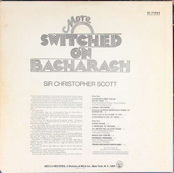 Sir Christopher Scott – More Switched On Bacharach