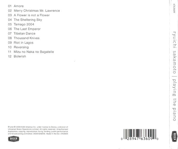Ryuichi Sakamoto – Playing The Piano