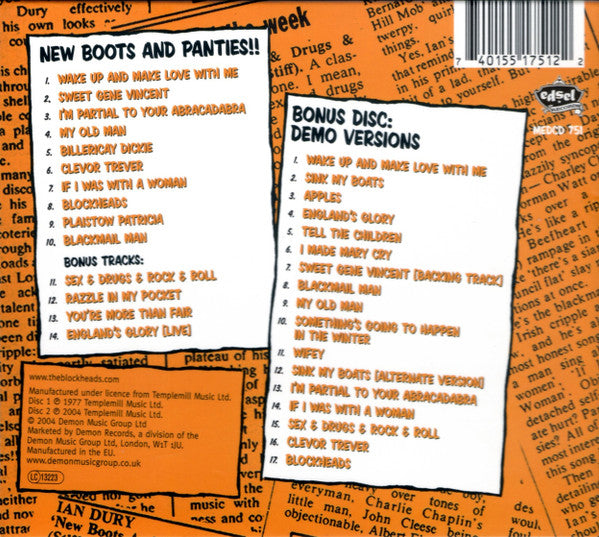 Ian Dury – New Boots And Panties!!