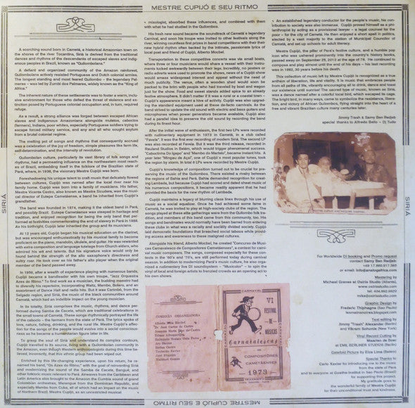 Mestre Cupijó E Seu Ritmo – Siriá