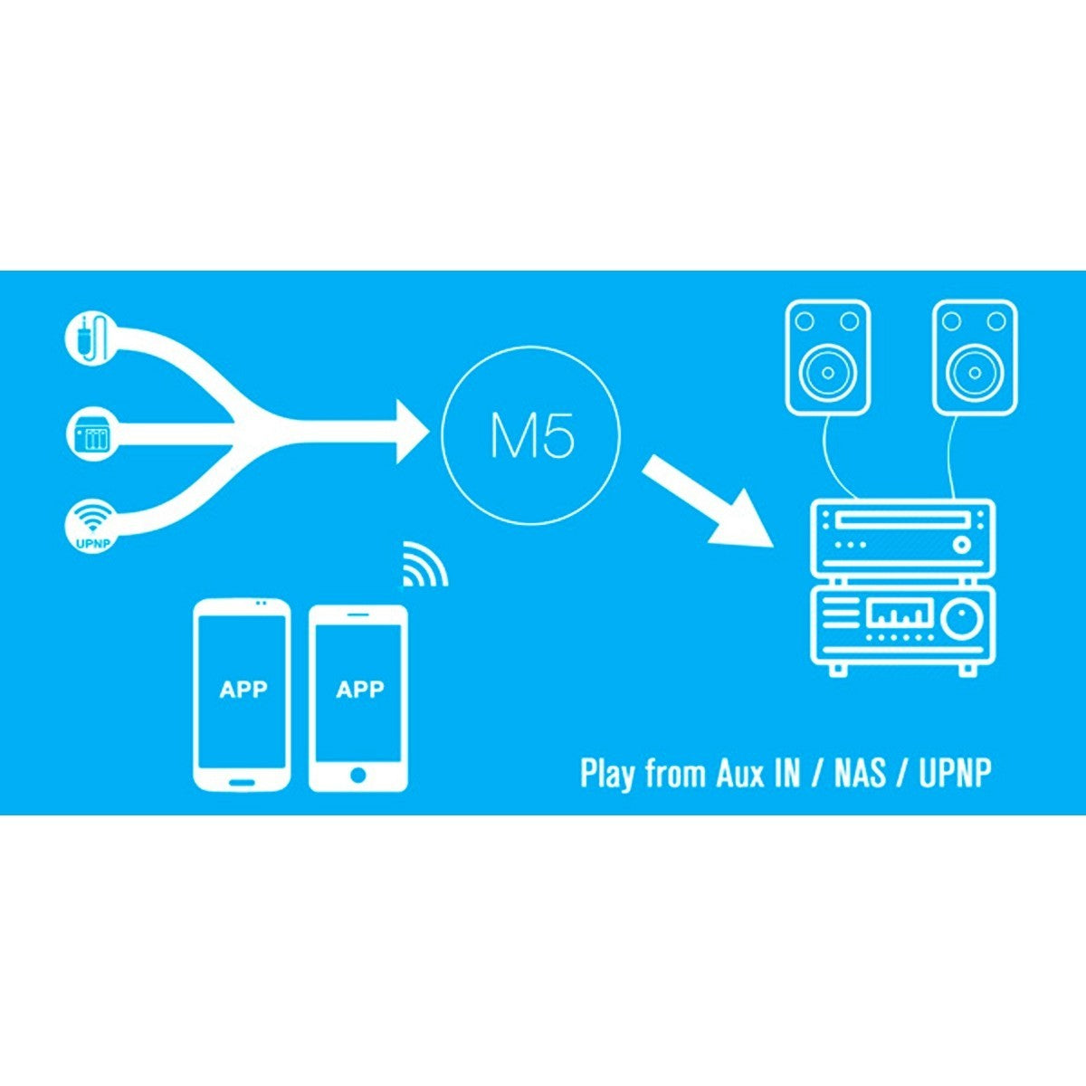 ACEMAX M5 AudioCast Wi-Fi Audio Adapter